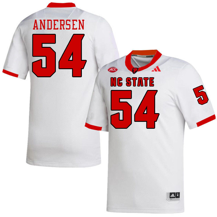 NC State Wolfpack #54 Teague Andersen College Football Jerseys Stitched-White